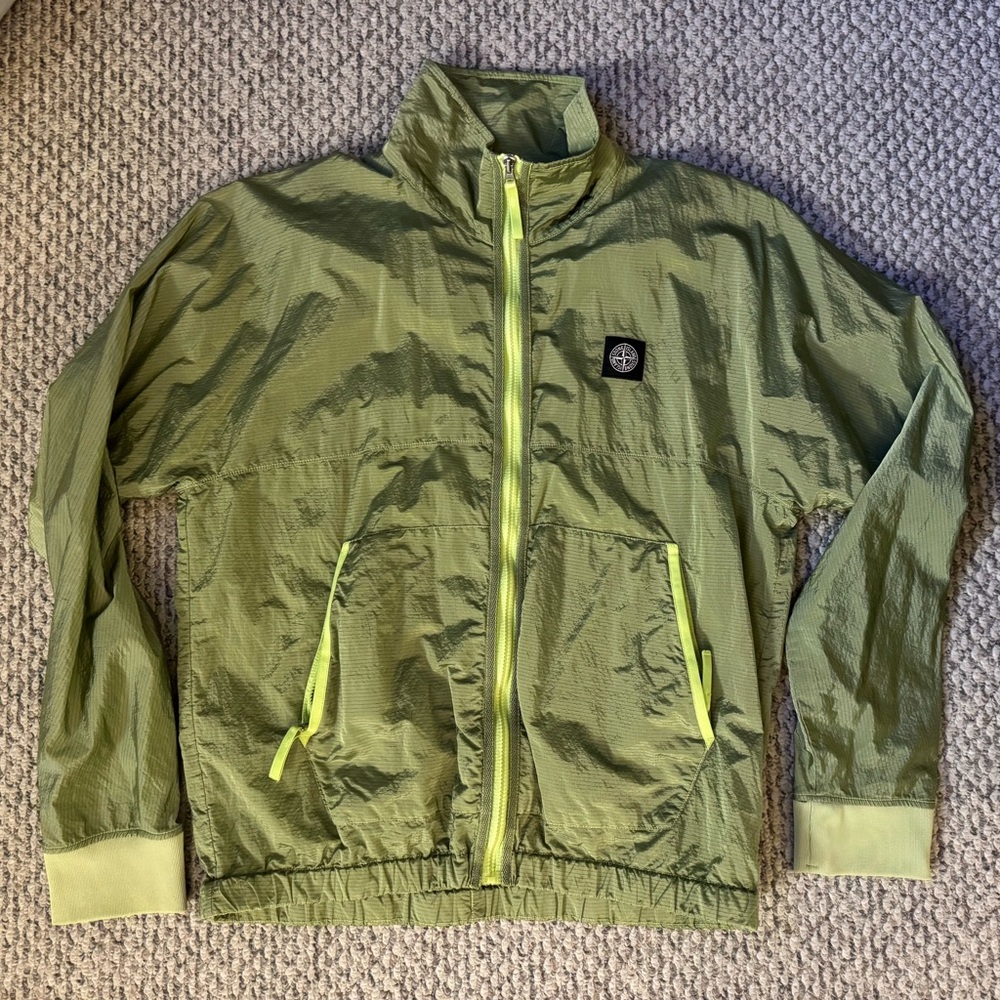 100% Authentic Stone Island Green Windbreaker (Nylon) Jacket
